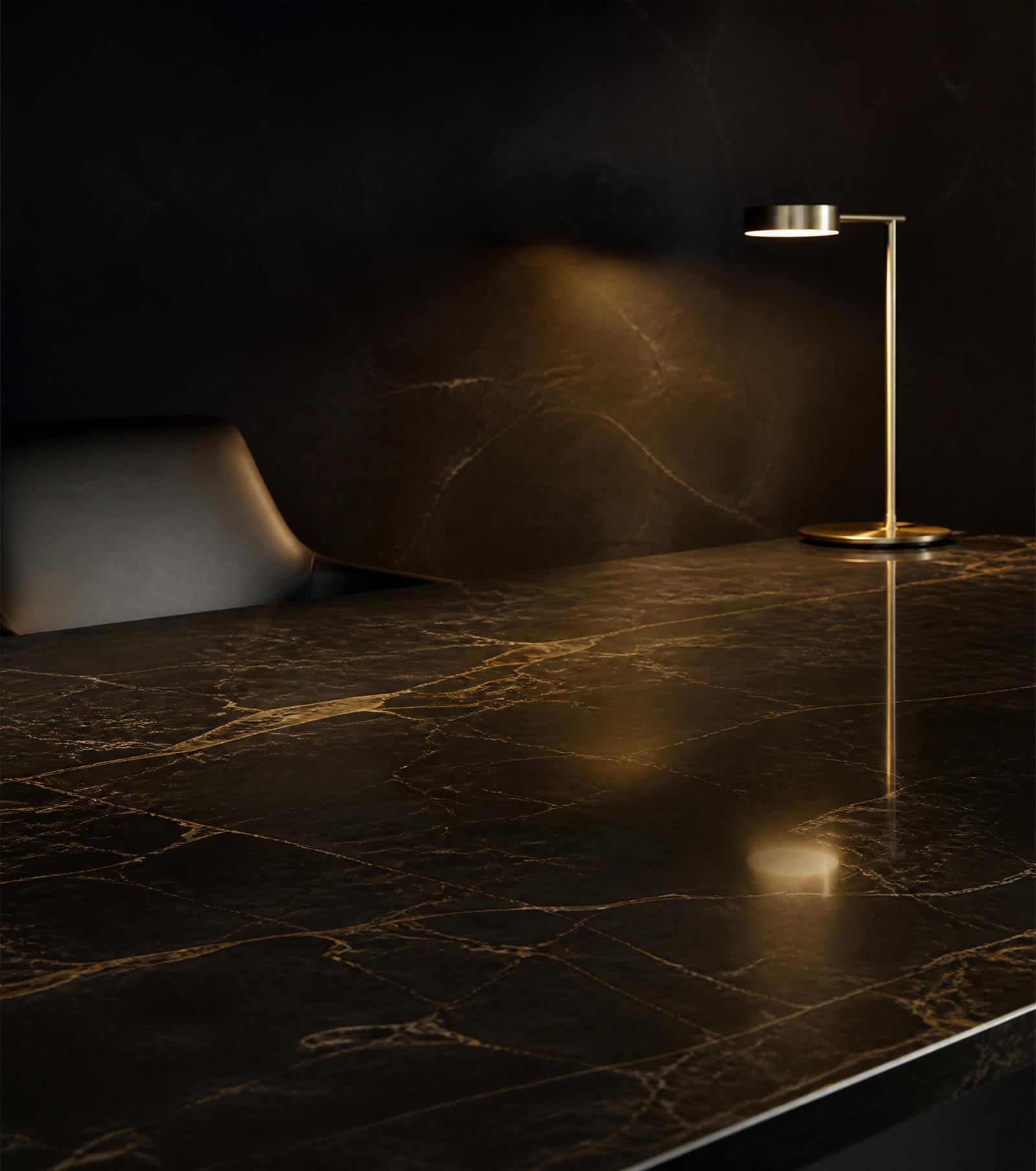 Luxury dark marble office desk
